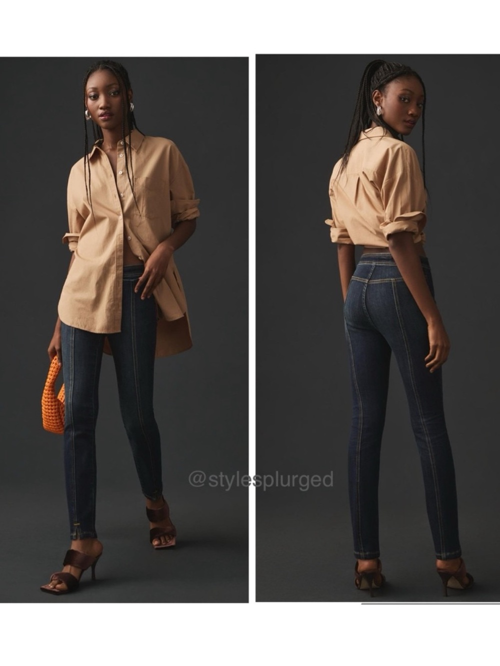 ANTHRO Pilcro Skinny Ankle-Slit Jeans size 32